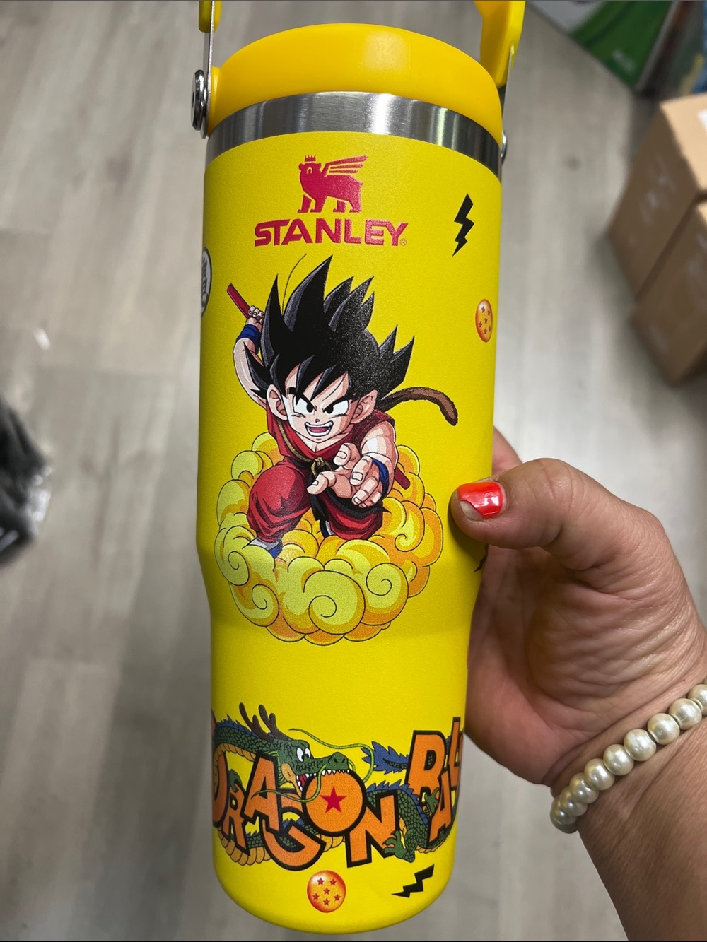 Stanley Yellow Dragon Ball Z Kids Insulated Bottle 30 0z.
